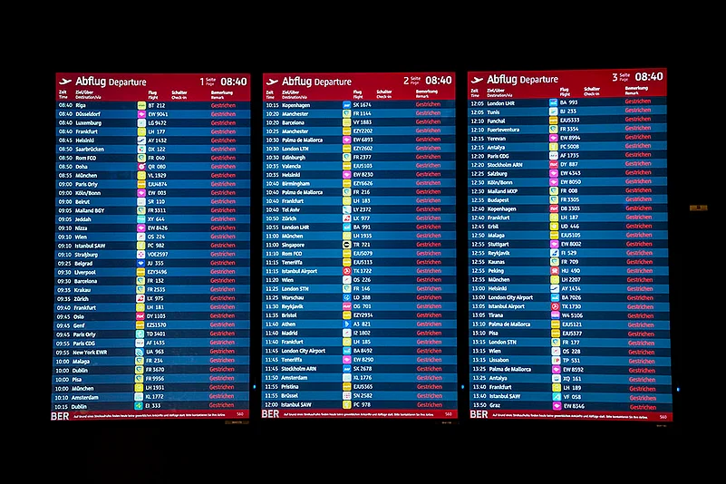 Germany Airport Strike by Ver.di union employees
