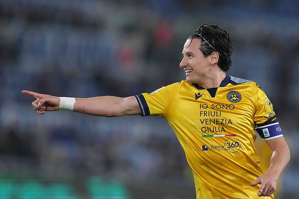 2024-25 Italian Serie A Soccer Lazio vs Udinese: Florian Thauvin 