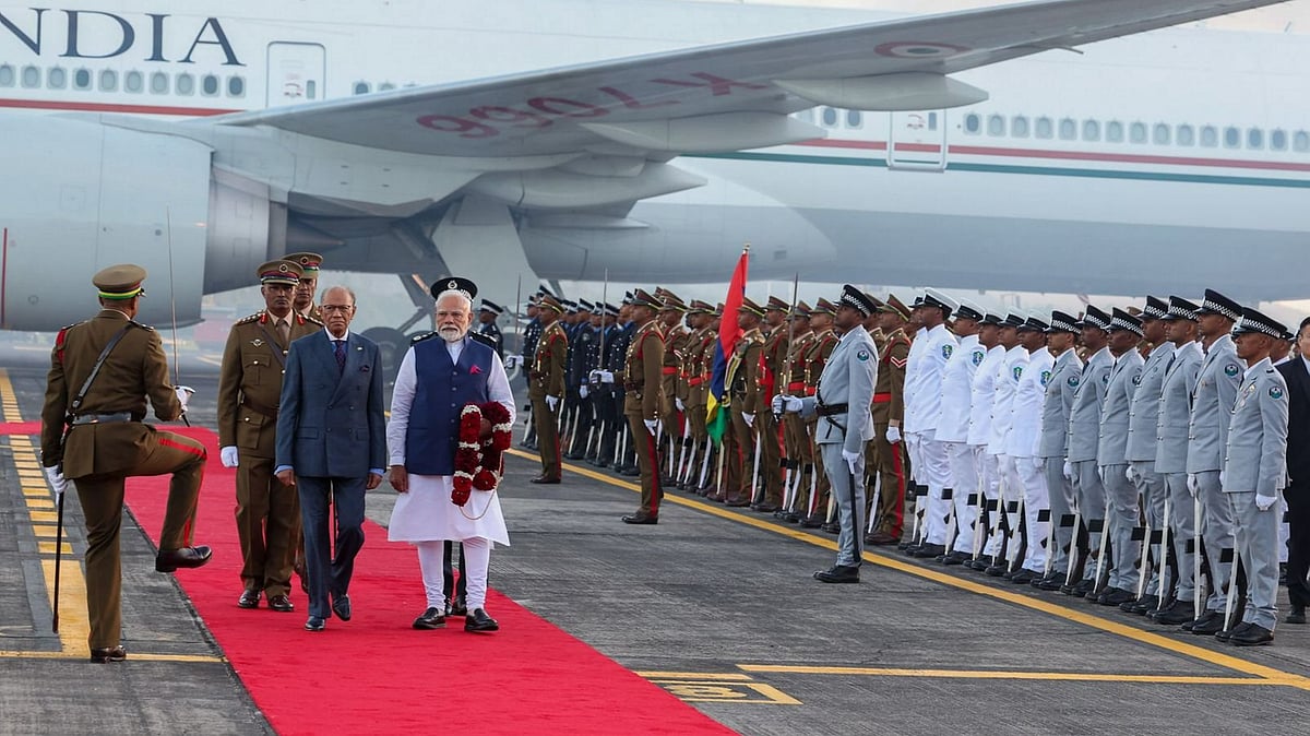 | Photo: PTI : PM Mauritius Visit: Modi Beings Two-Day Visit To 'Mini India'