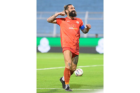 ISL 2024-25, MSC vs PFC: Punjab FC's Luka Majcen celebrates a goal