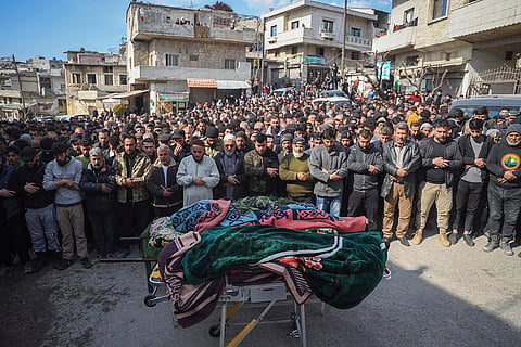 Syria Clashes: Funeral of four Syrian security force members