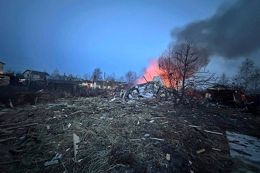 | Photo: Moscow Region Governor Andrei Vorobyev official telegram channel via AP : Representative image: Russia launches biggest drone attack on Ukraine