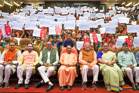 Yogi Adityanath distributes LPG subsidy
