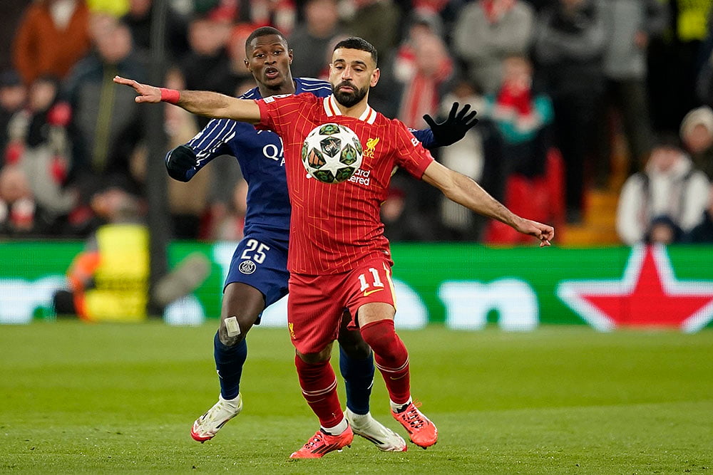 Liverpool vs PSG, UEFA Champions League 2024-25 Round Of 16 photos: Mohamed Salah