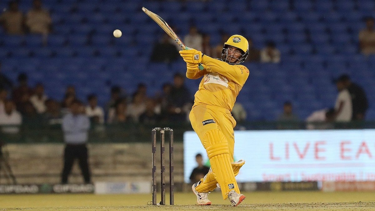Australia Masters Nathan Reardon bats against England Masters