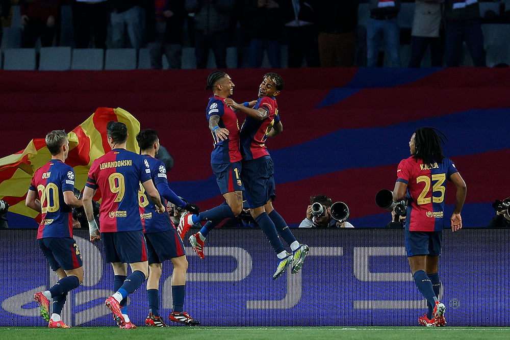 FC Barcelona Vs Benfica UEFA Champions League 2024-25 Round Of 16 photos: Lamine Yamal