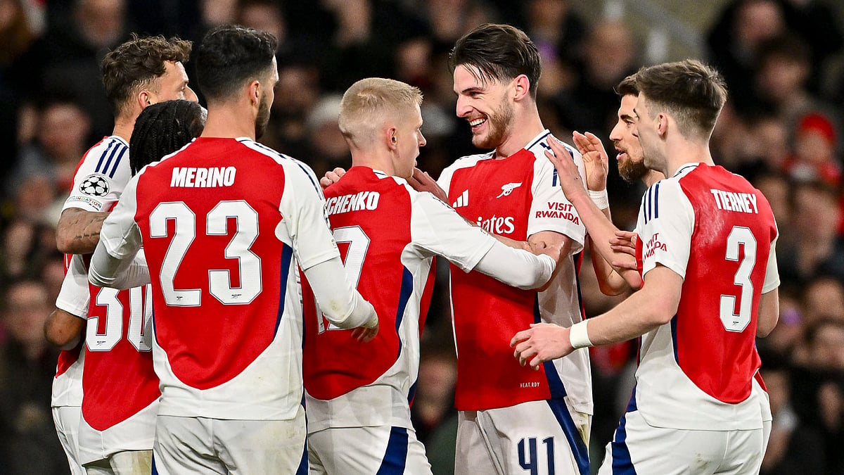 Arsenal are in the Champions League quarter-finals