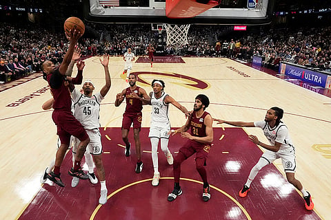 NBA 2024-25, Nets vs Cavaliers: Cleveland Cavaliers guard Darius Garland shoots 