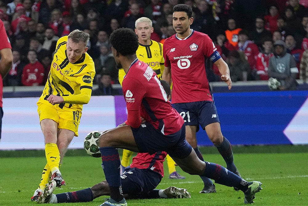 Champions League Soccer round of 16 second leg LOSC Lille vs Borussia Dortmund: Maximilian Beier 