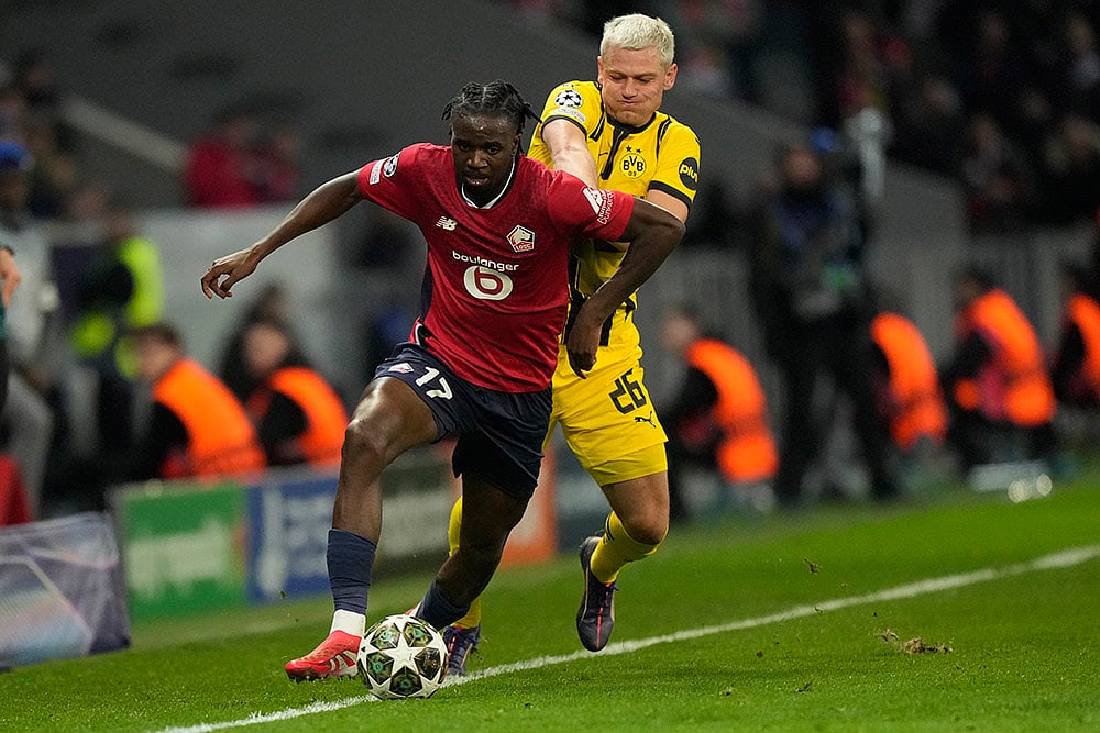 Champions League Soccer round of 16 second leg LOSC Lille vs Borussia Dortmund: Ngalayel Mukau