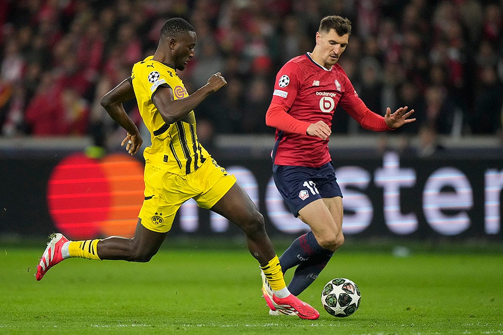 Champions League Soccer round of 16 second leg LOSC Lille vs Borussia Dortmund: Thomas Meunier 
