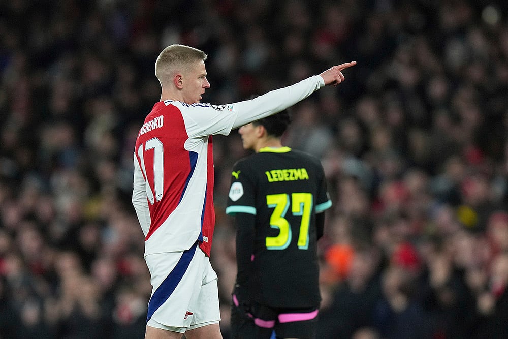 Champions League Soccer round of 16 second leg Arsenal FC vs PSV Eindhoven: Oleksandr Zinchenko