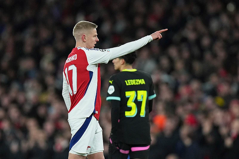 Champions League Soccer round of 16 second leg Arsenal FC vs PSV Eindhoven: Oleksandr Zinchenko
