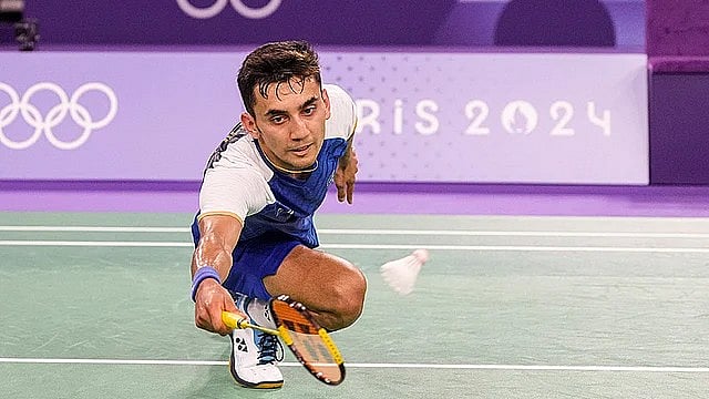File photo of Indian shuttler Lakshya Sen Paris Olympic Games 2024.