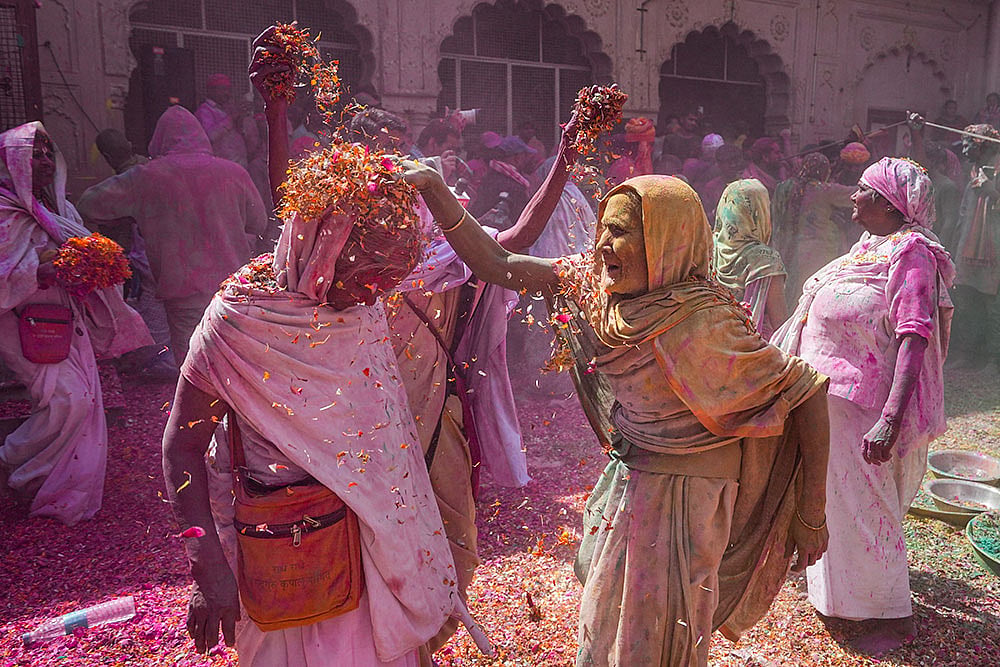 | PTI/Manvender Vashist  Lav : Holi celebration in Vrindavan