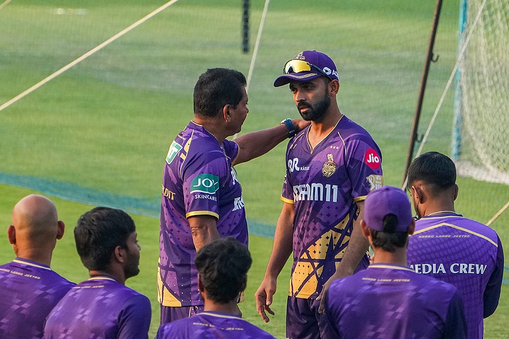 IPL 2025 Kolkata Knight Riders (KKR) training session: Ajinkya Rahane