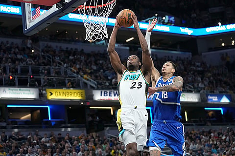 NBA 2024-25, Bucks vs Pacers: Indiana Pacers forward Aaron Nesmith (23) shoots