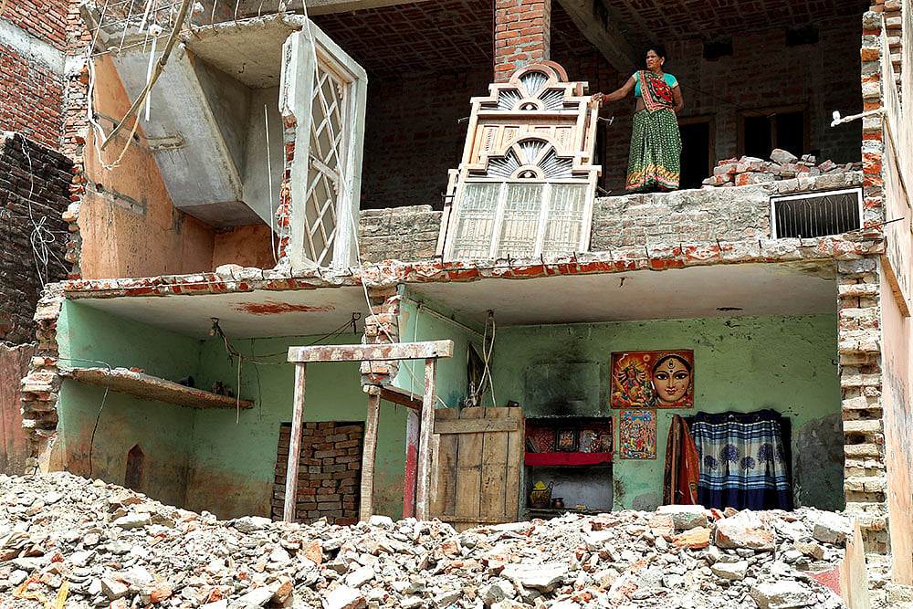demolished house in Ayodhya 