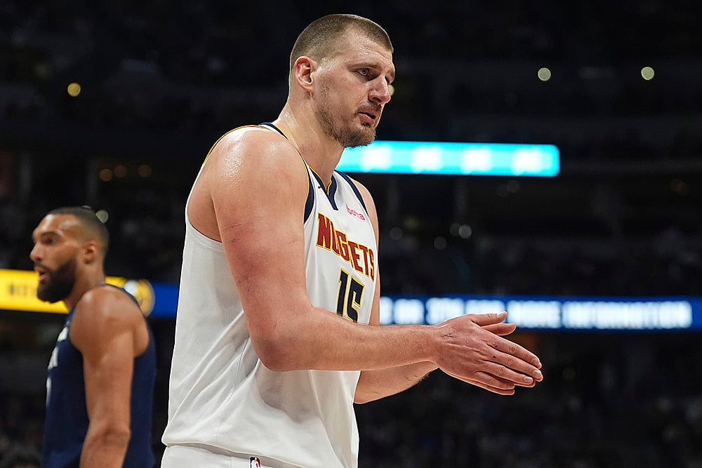 NBA Basketball game Minnesota Timberwolves vs Denver Nuggets: Nikola Jokic