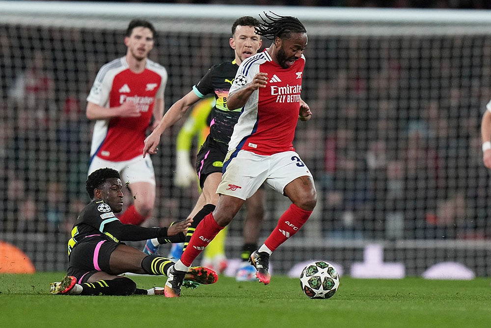 Champions League Soccer round of 16 second leg Arsenal FC vs PSV Eindhoven: Raheem Sterling