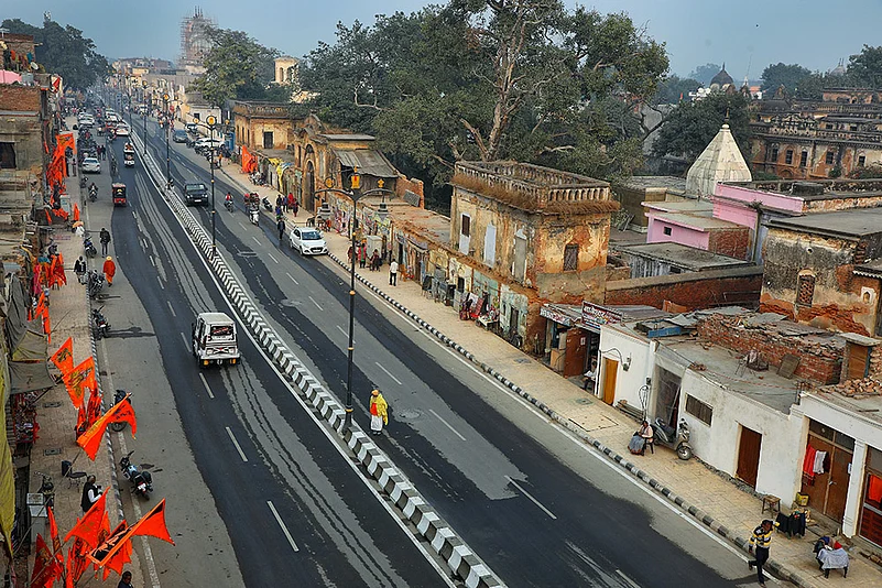 The road has been widened to Ram Mandir