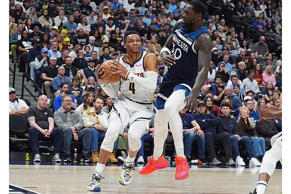 NBA Basketball game Minnesota Timberwolves vs Denver Nuggets: Russell Westbrook