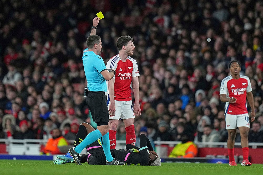 Champions League Soccer round of 16 second leg Arsenal FC vs PSV Eindhoven: Declan Rice 