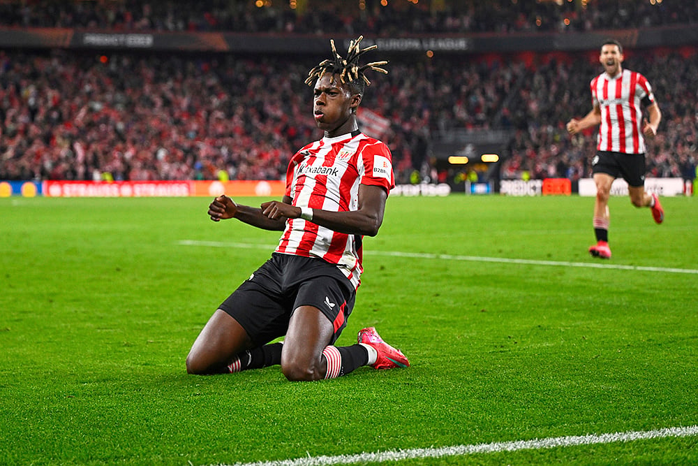 Europa League 2024-25 soccer AS Roma vs Athletic Bilbao_Nico Williams 