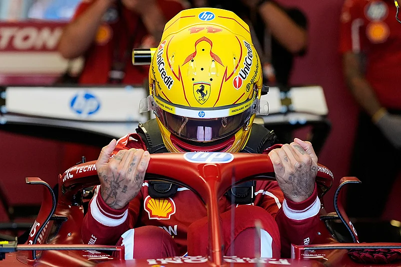 Australian Formula One Grand Prix Auro race 2025 at Albert Park_Ferrari driver Lewis Hamilton
