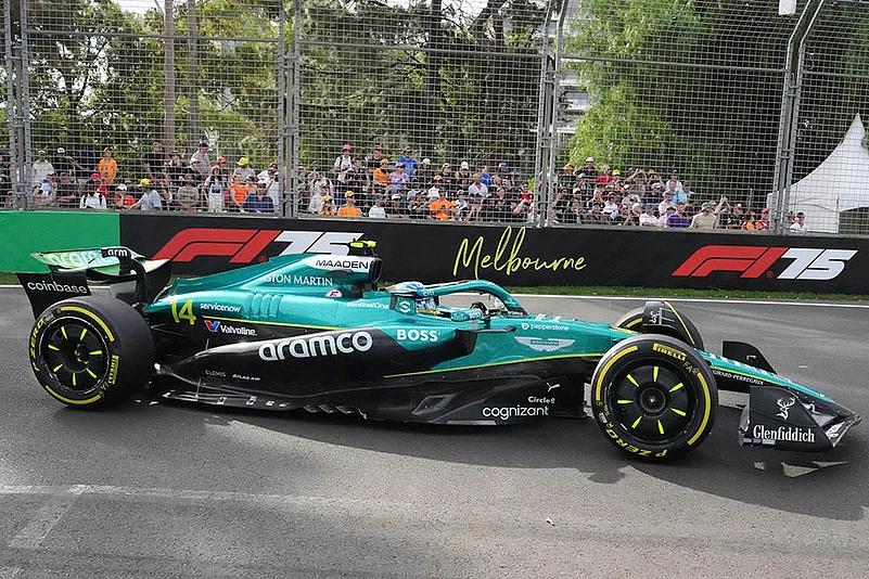 Australian Formula One Grand Prix Auto racing at Albert Park_Aston Martin driver Fernando Alonso