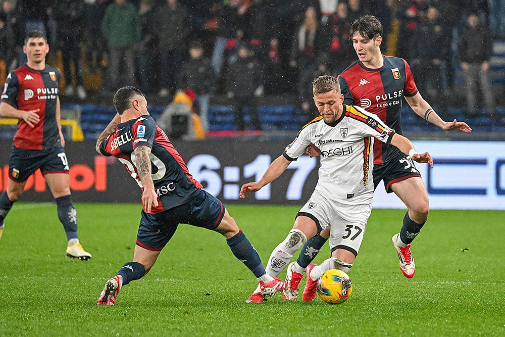 Italian Serie A soccer match Genoa vs Lecce: Stefano Sabelli