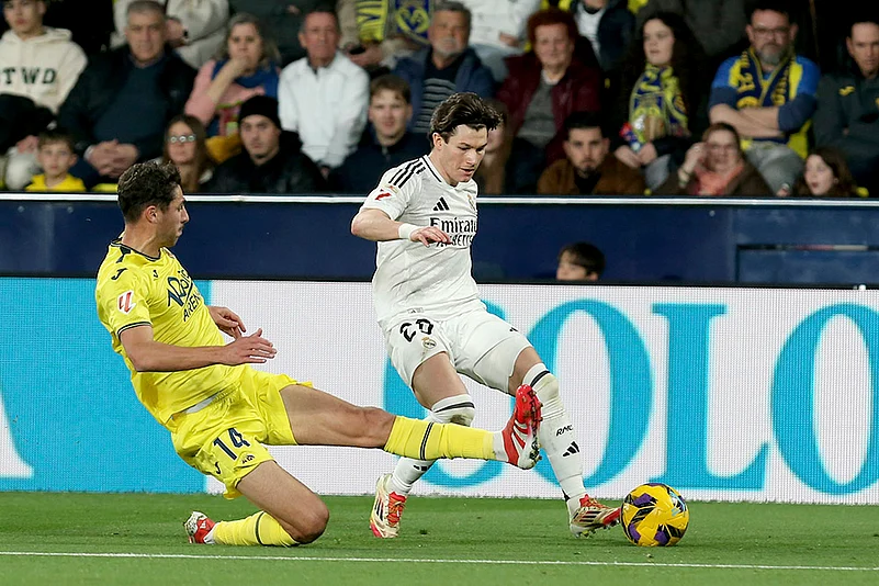 Spain soccer La Liga match Villarreal vs Real Madrid: Santi Comesana
