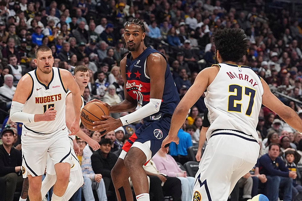 NBA basketball game Denver Nuggets vs Washington Wizards: Alex Sarr