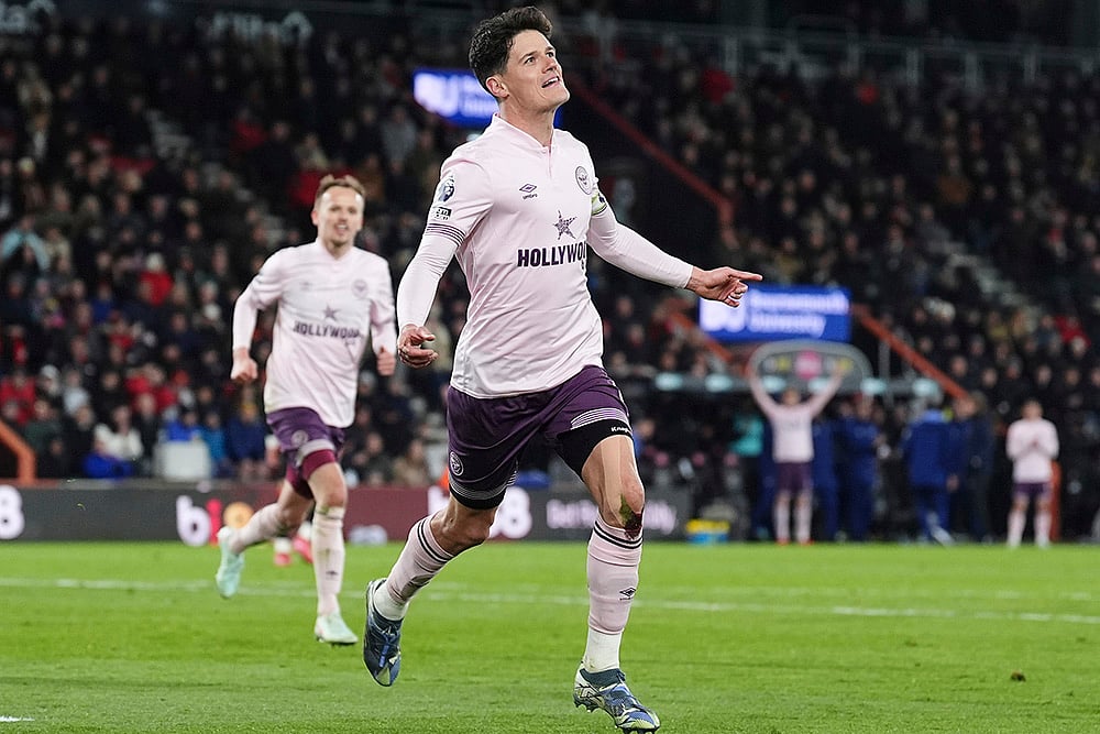 English Premier League soccer match Bournemouth and Brentford: Christian Norgaard
