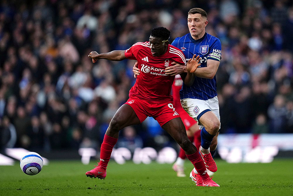 English Premier League soccer match Ipswich Town vs Nottingham Forest: Taiwo Awoniyi