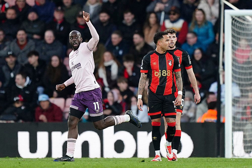 English Premier League soccer match Bournemouth and Brentford: Yoane Wissa