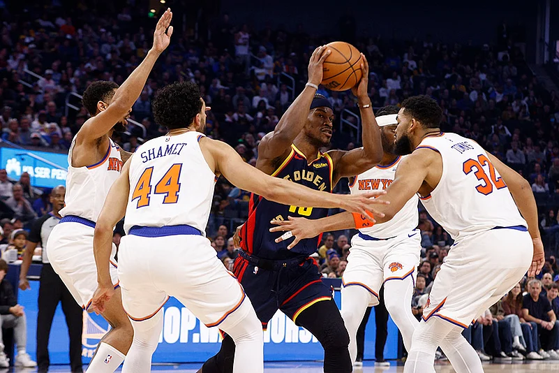 NBA basketball game New York Knicks vs Golden State Warriors: Jimmy Butler III