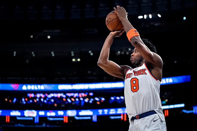 NBA basketball game New York Knicks vs Golden State Warriors: OG Anunoby
