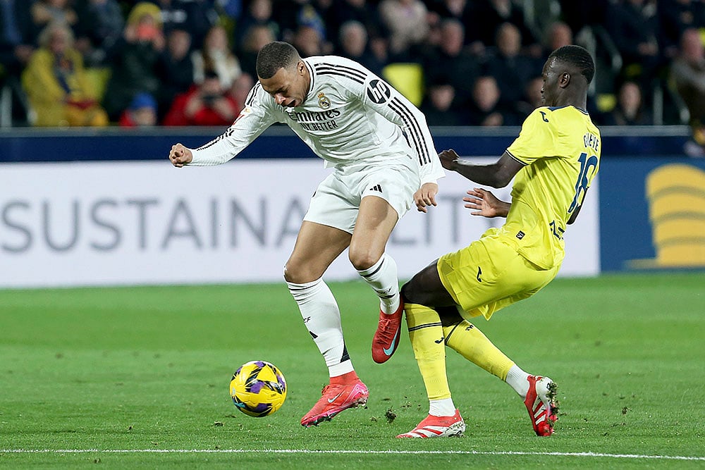 Spain soccer La Liga match Villarreal vs Real Madrid: Kylian Mbappe