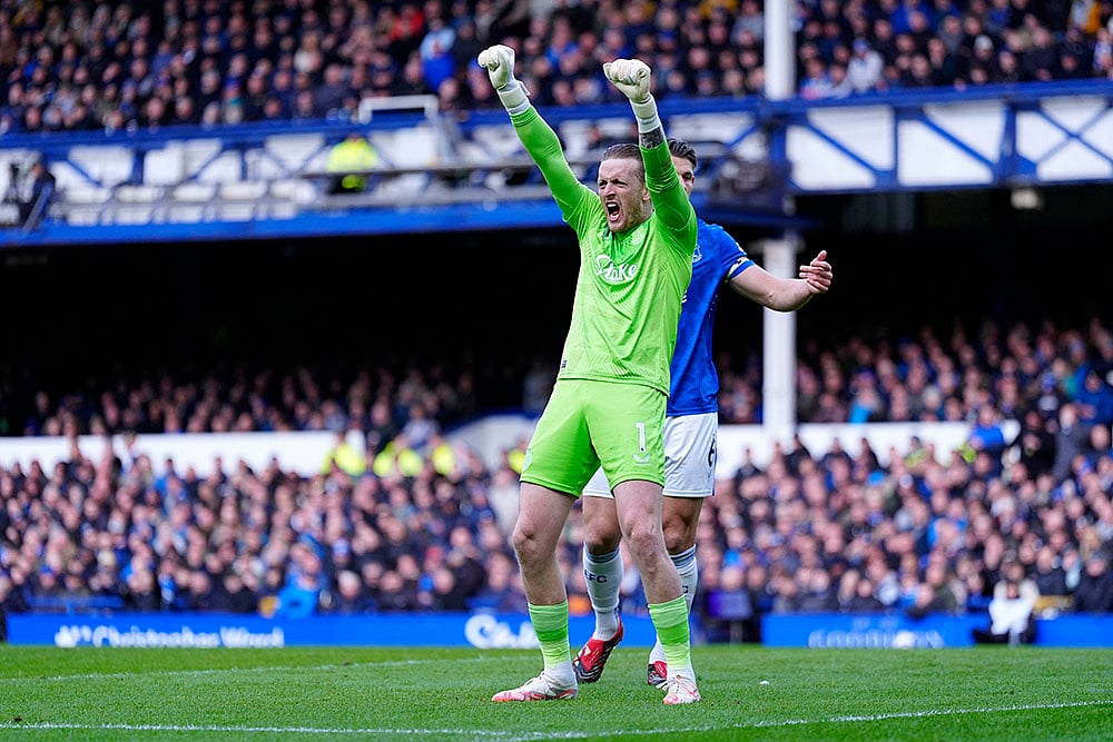 English Premier League soccer match Everton vs West Ham: Jordan Pickford