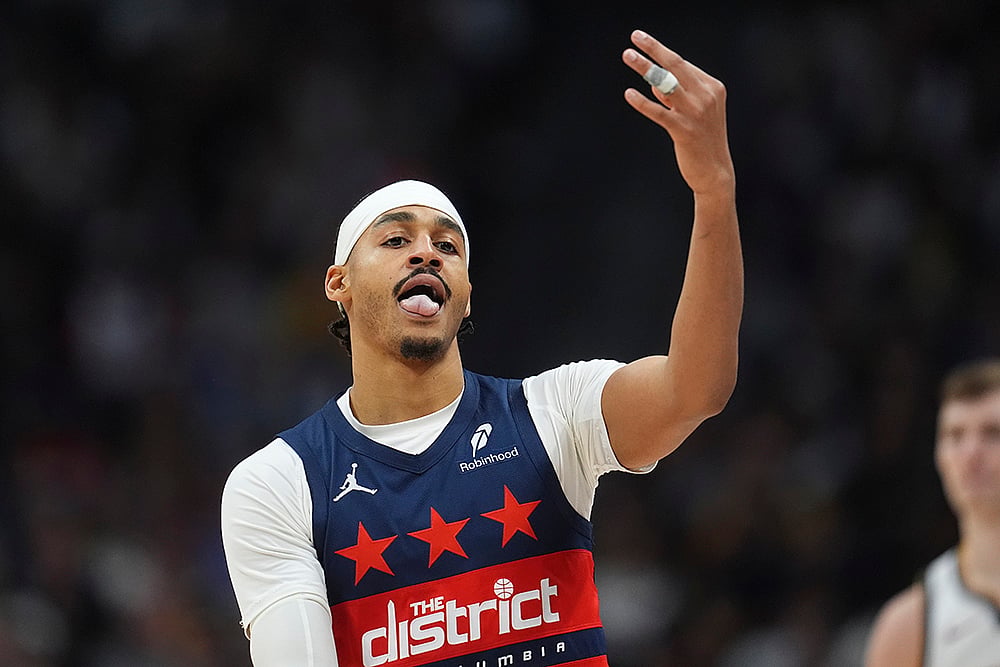 NBA basketball game Denver Nuggets vs Washington Wizards: Jordan Poole