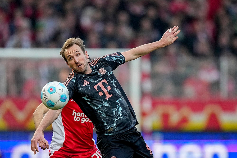 Germany Bundesliga Soccer match Bayern Munich vs Union Berlin:  Harry Kane