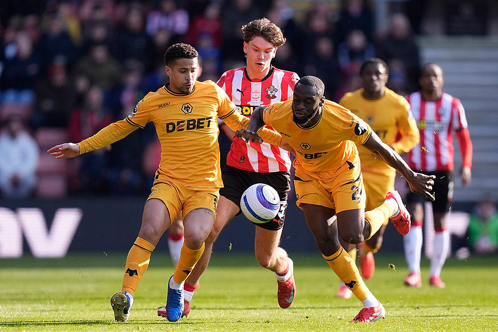 English Premier League soccer match Southampton and Wolverhampton Wanderers: Andre