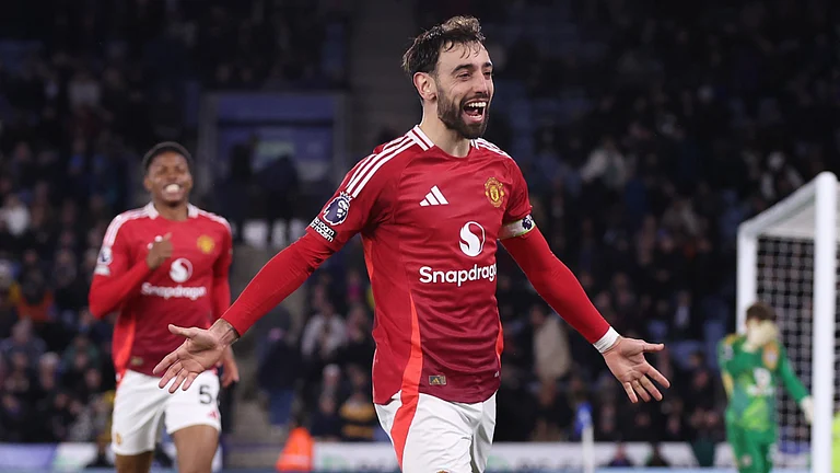 Bruno Fernandes starred against Leicester - null
