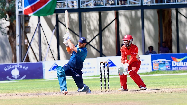 Representative image of a Namibia batter - Photo: X | Official Cricket Namibia