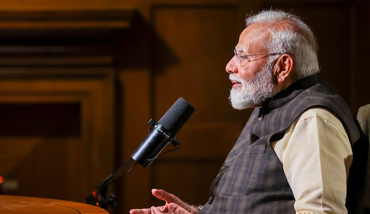 Narendra Modi during podcast with Lex Fridman