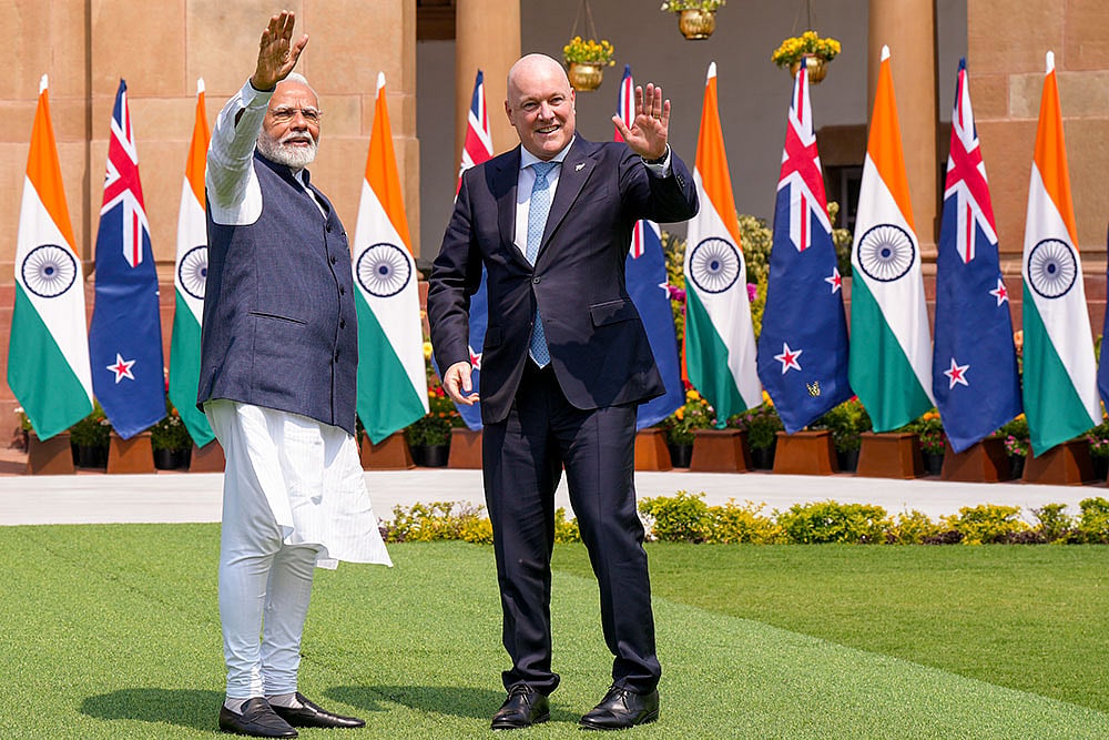 Narendra Modi, Christopher Luxon meet
