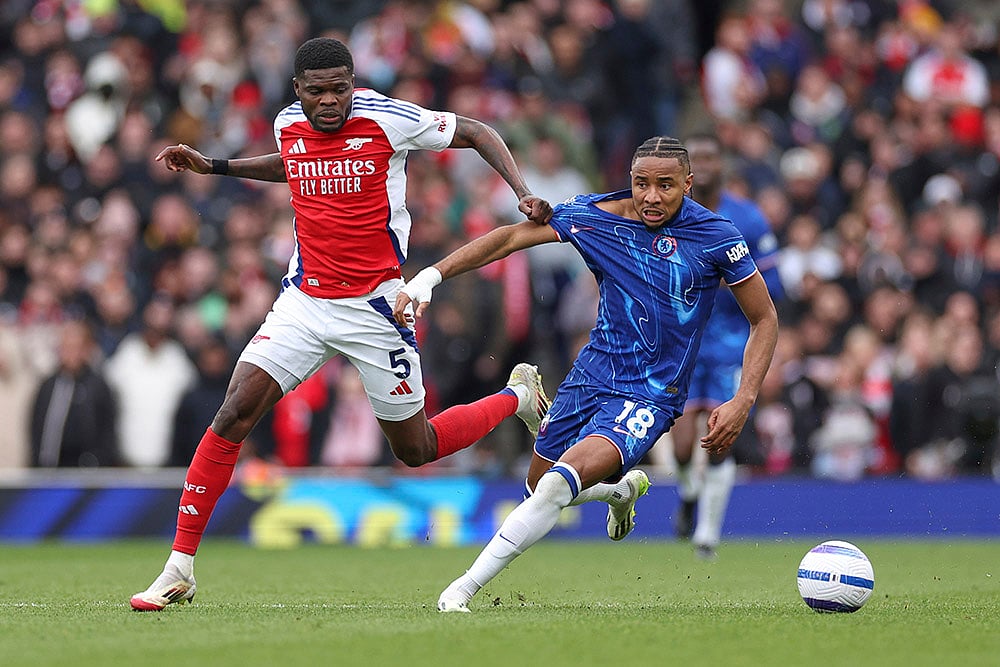 English Premier League Soccer match Arsenal Vs Chelsea: Thomas Partey