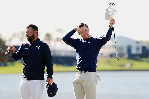 Players Championship Golf: Rory McIlroy, right, and J.J. Spaun