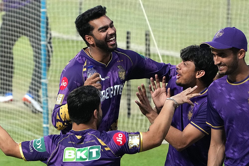 IPL 2025: KKR training session in Eden Gardens Stadium
